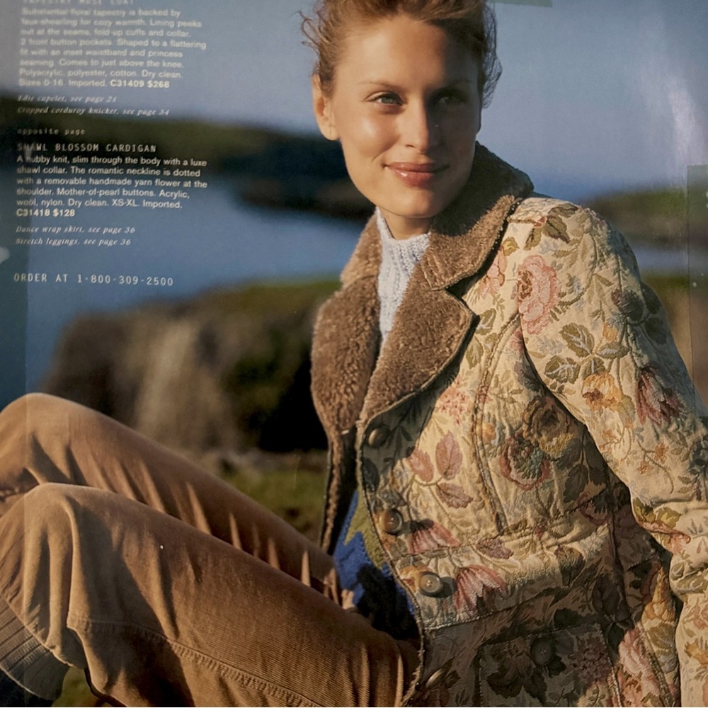 RARE Vintage Anthropologie Y2K Tapestry Muse Coat NWOT M/L 8 10 12